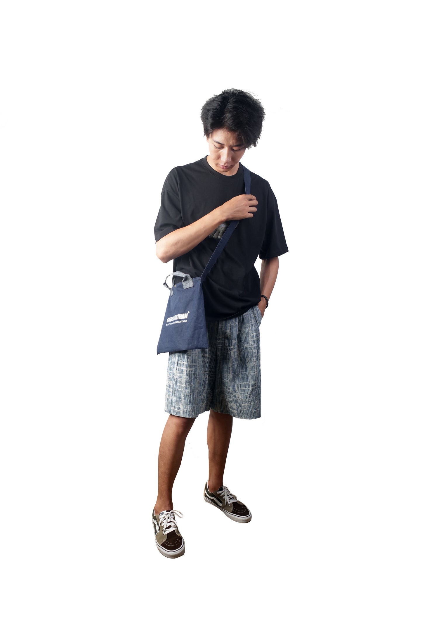 Gao by EVIN GOGH Striped Denim Shorts